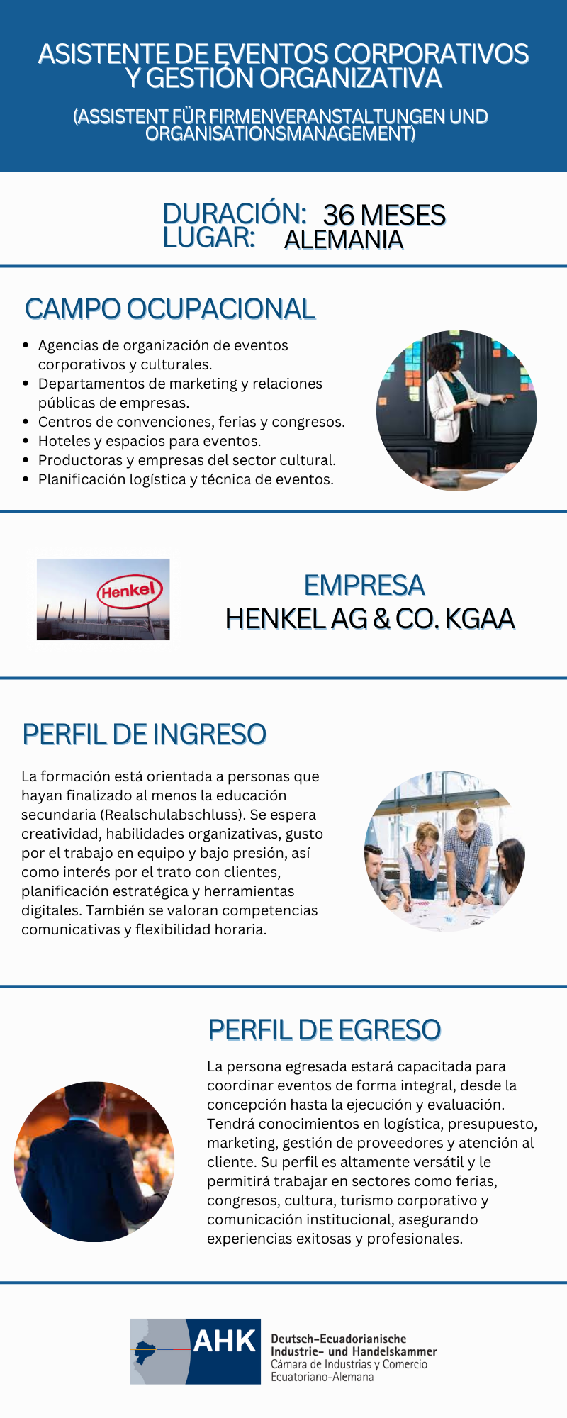 Asistente de eventos corporativos y gestión organizativa