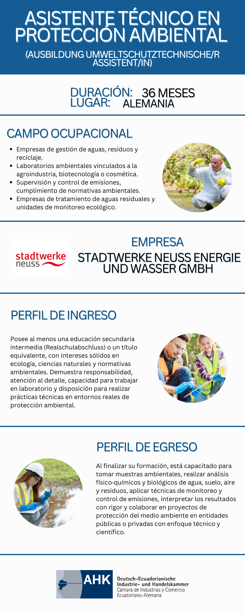 Asistente técnico en protección ambiental
