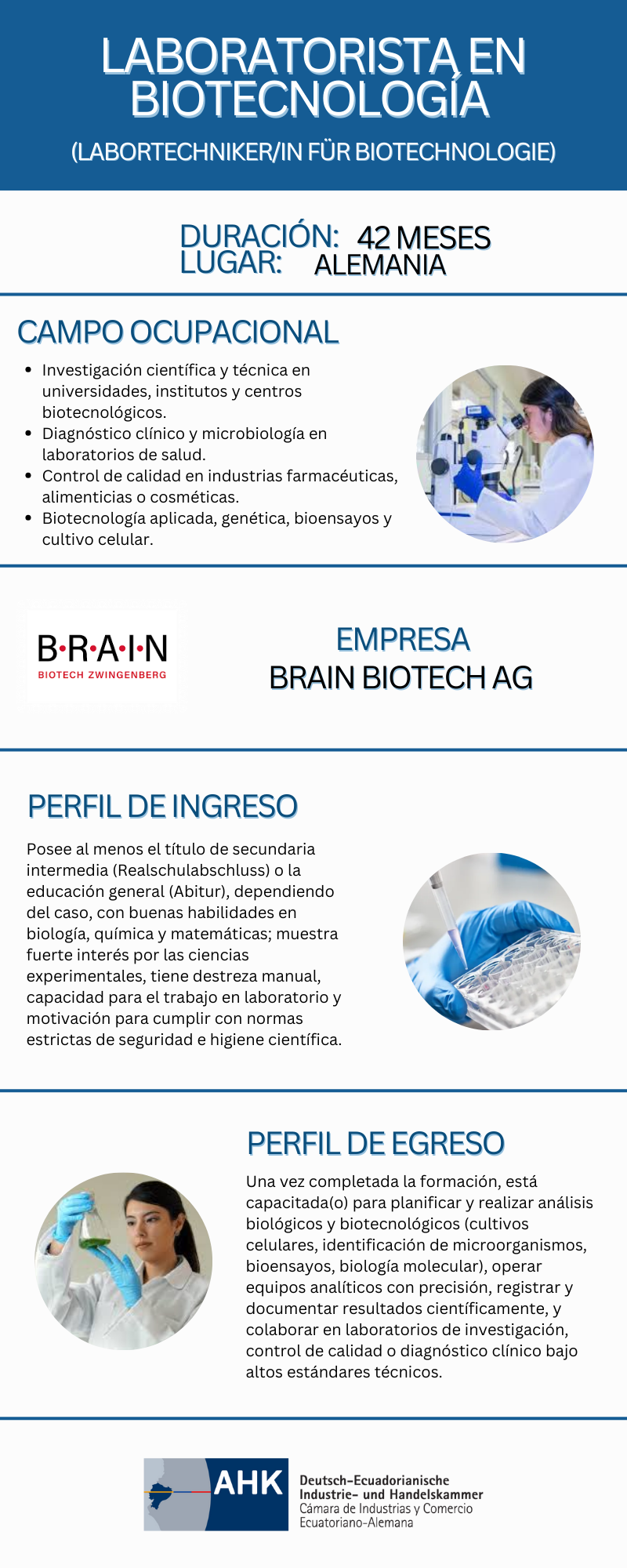 Laboratorista en biotecnología