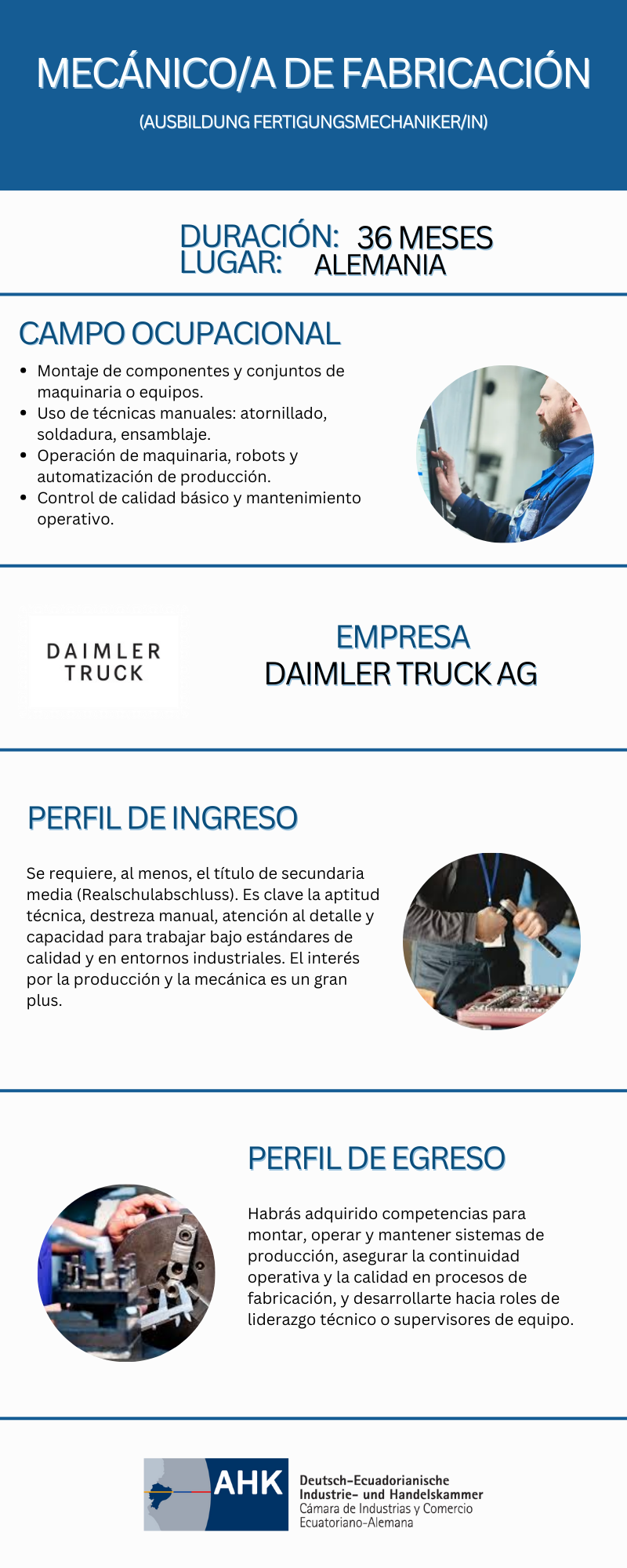 Mecánico/a de fabricación